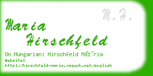 maria hirschfeld business card